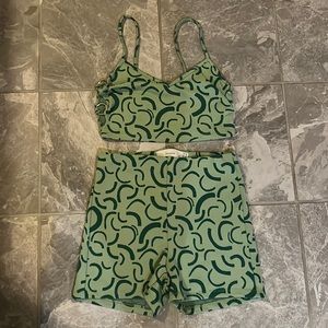 bershka two piece knit set